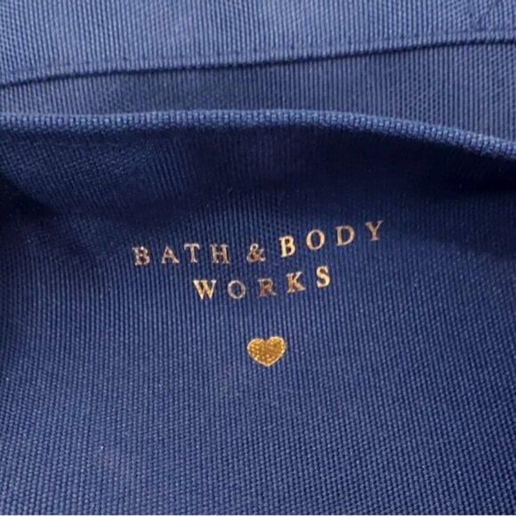 NWT Bath and Body Works Blue Gingham Tote Bag VIP Canvas Spring Plaid Beach Bag - Picture 2 of 7